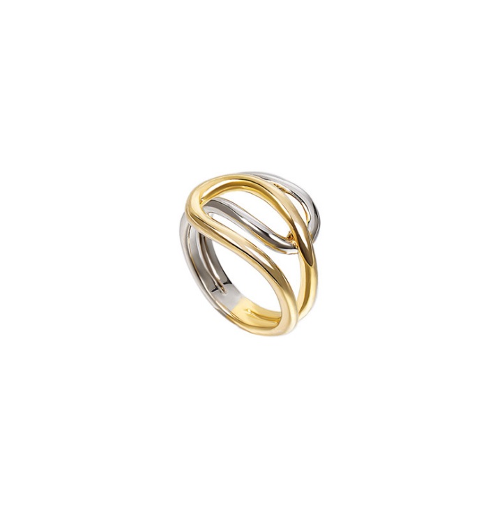 Stainless Steel Two Tone Cross Ring 